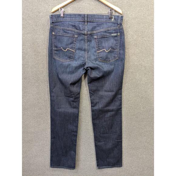 7 For All Mankind Jeans Mens 36x34.5 Standard Button Fly Luxe Performance Dark - Picture 8 of 13
